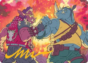 Bebop & Rocksteady - Art 2 - Teenage Mutant Ninja Turtle - Art Series
