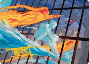 Iceman and Firestar - Art 2 - Marvel Super Heroes - Art Series