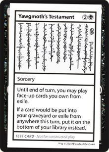 Yawgmoth's Testament - Mystery Booster 2021