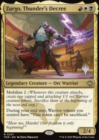 Zurgo, Thunder's Decree - Planeswalker symbol stamped promos