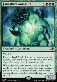 Famished Worldsire - Planeswalker symbol stamped promos