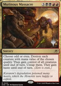 Mutinous Massacre - Planeswalker symbol stamped promos