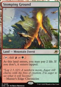 Stomping Ground - Planeswalker symbol stamped promos