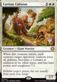 Curious Colossus - Planeswalker symbol stamped promos