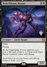 Bitterbloom Bearer - Planeswalker symbol stamped promos