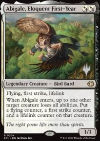 Abigale, Eloquent First-Year - Planeswalker symbol stamped promos