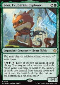 Loot, Exuberant Explorer - Planeswalker symbol stamped promos