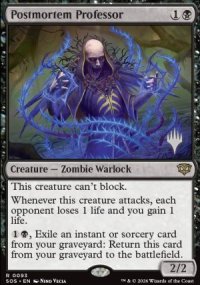Postmortem Professor - Planeswalker symbol stamped promos