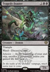 Tragedy Feaster - Planeswalker symbol stamped promos