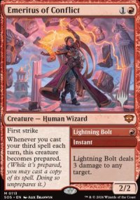 Emeritus of Conflict - Planeswalker symbol stamped promos