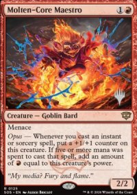 Molten-Core Maestro - Planeswalker symbol stamped promos
