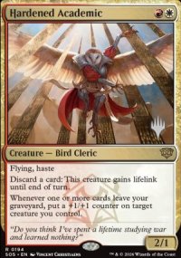Hardened Academic - Planeswalker symbol stamped promos