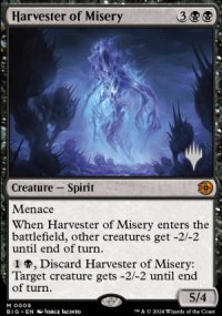 Harvester of Misery - Planeswalker symbol stamped promos