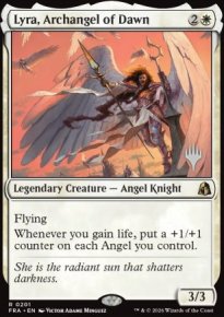 Lyra, Archangel of Dawn - Planeswalker symbol stamped promos