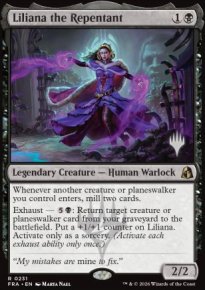 Liliana the Repentant - Planeswalker symbol stamped promos