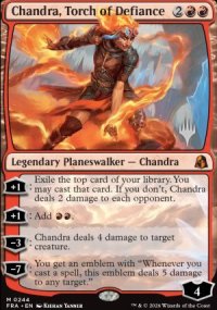 Chandra, Torch of Defiance - Planeswalker symbol stamped promos