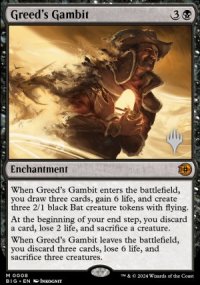 Greed's Gambit - Planeswalker symbol stamped promos