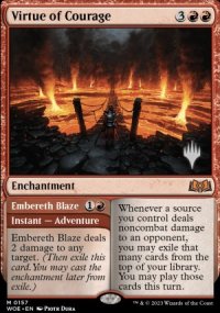 Virtue of Courage - Planeswalker symbol stamped promos