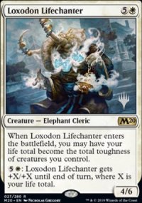 Loxodon Lifechanter - Planeswalker symbol stamped promos